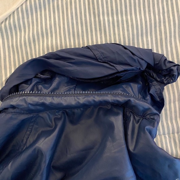 Vintage Sears Braggin Dragon Logo Navy Blue Nylon Grandpa Jacket Full Zip Men XL - Picture 8 of 9